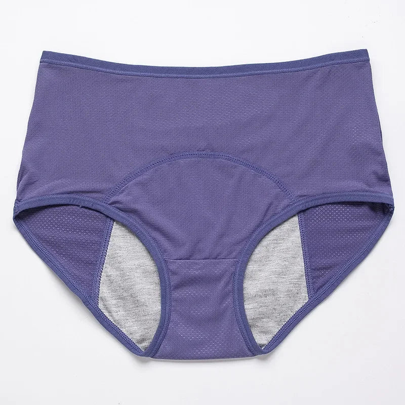 1pcs Women's Physiological Briefs Girl Menstrual Panties Ladies Period Leak Proof Panty Mid Waist Ice Silk Underwear