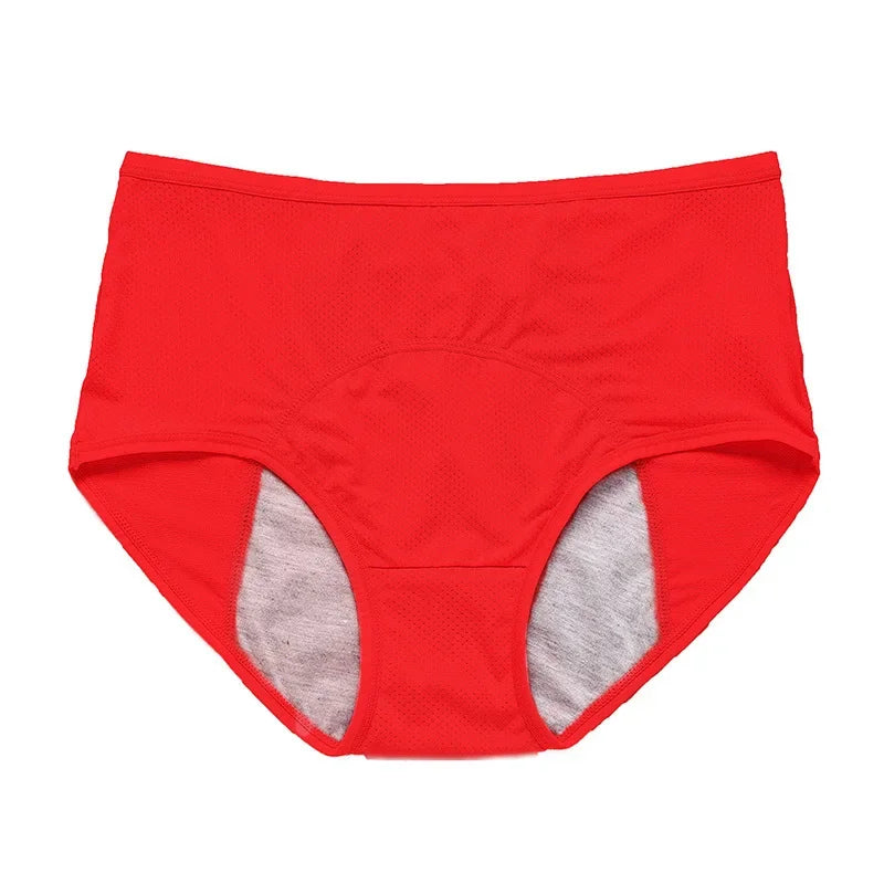 1pcs Women's Physiological Briefs Girl Menstrual Panties Ladies Period Leak Proof Panty Mid Waist Ice Silk Underwear