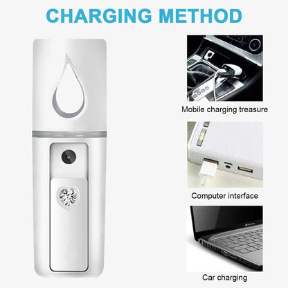 1PCS/3PCS 20ml Face Steamer Air Humidifier Facial Sprayer Nebulizer Hydrating Anti-aging Nano Wrinkle Women Beauty Skin Care