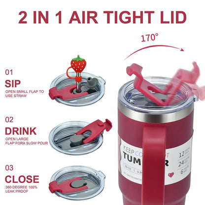 30oz/40OZ Stainless Steel Tumbler Large Capacity Thermal Bottle Double Vacuum Flasks Keep Cold Thermos Cup DIY Gift Mug