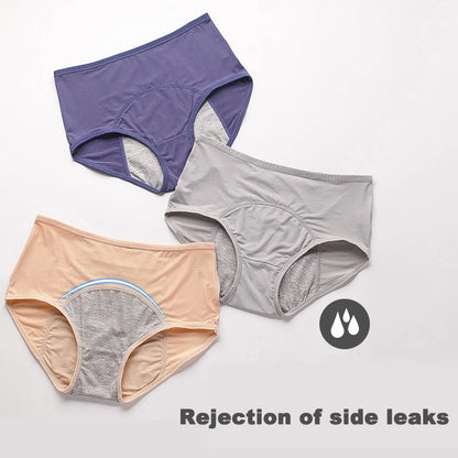 1pcs Women's Physiological Briefs Girl Menstrual Panties Ladies Period Leak Proof Panty Mid Waist Ice Silk Underwear