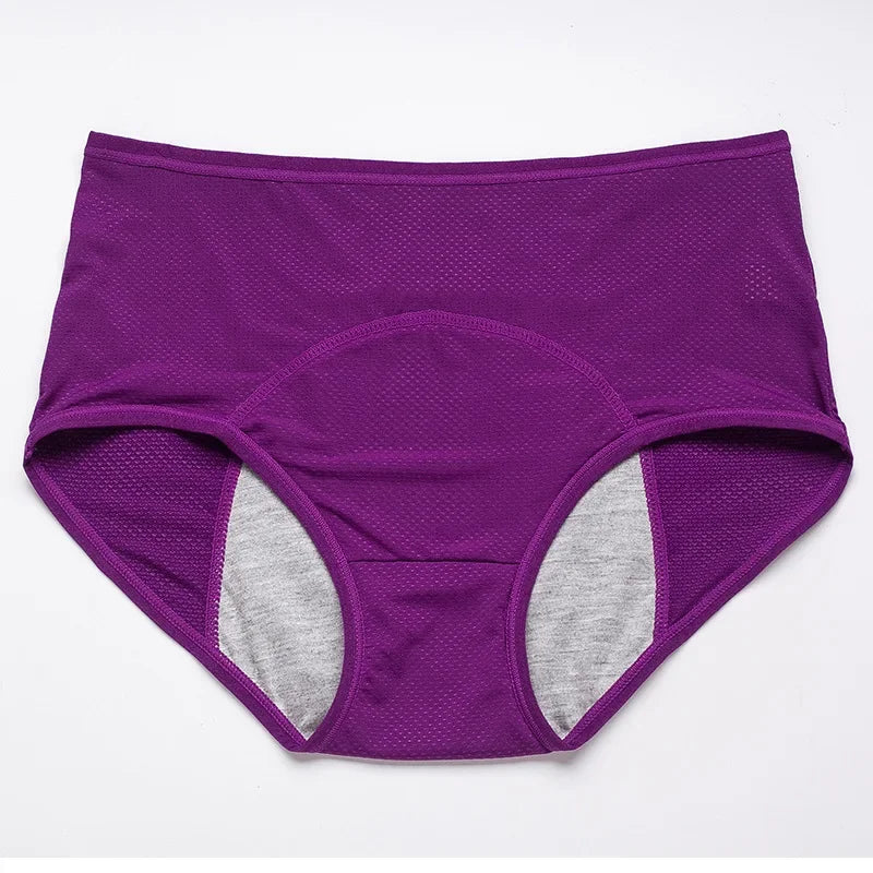 1pcs Women's Physiological Briefs Girl Menstrual Panties Ladies Period Leak Proof Panty Mid Waist Ice Silk Underwear