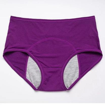 1pcs Women's Physiological Briefs Girl Menstrual Panties Ladies Period Leak Proof Panty Mid Waist Ice Silk Underwear
