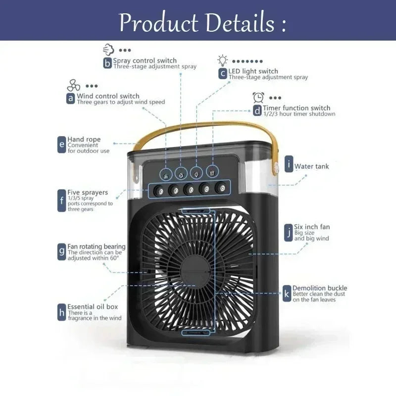 Portable air conditioner 3 in 1 fan