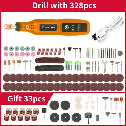 Mini Wireless Drill Rechargeable Polishing Machine DIY Mini Rotary Tool USB Engraving Tool Dremel Tool Mini Engravin Machine
