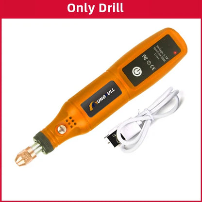 Mini Wireless Drill Rechargeable Polishing Machine DIY Mini Rotary Tool USB Engraving Tool Dremel Tool Mini Engravin Machine