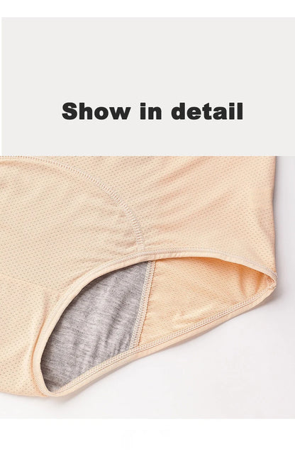 1pcs Women's Physiological Briefs Girl Menstrual Panties Ladies Period Leak Proof Panty Mid Waist Ice Silk Underwear