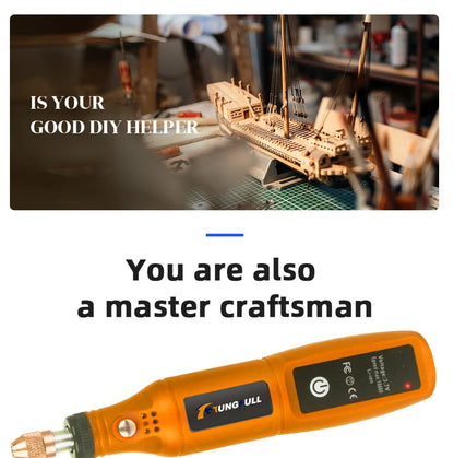 Mini Wireless Drill Rechargeable Polishing Machine DIY Mini Rotary Tool USB Engraving Tool Dremel Tool Mini Engravin Machine